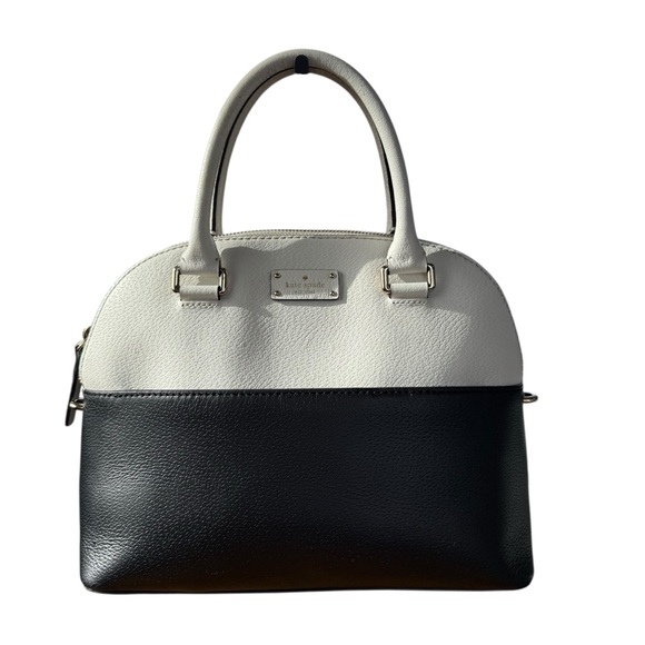 KATE SPADE TWO-TONE BLACK & WHITE SATCHEL - Picture 2 of 10
